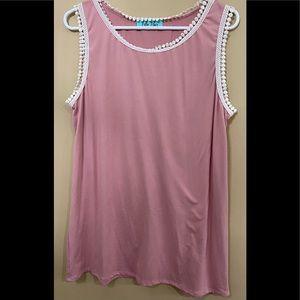 Filly Flair Mauve Sleeveless Top XL